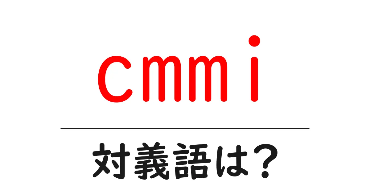 cmmiの対義語・反対語を使用例を交えて分かりやすく解説!