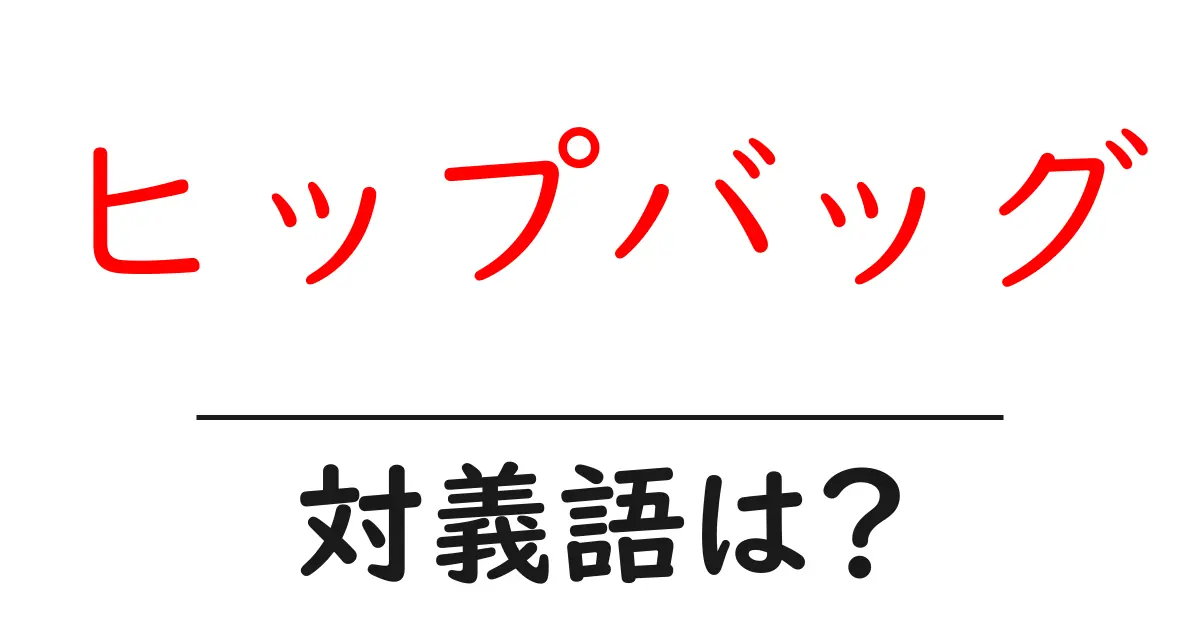 ヒップバッグの対義語・反対語を使用例を交えて分かりやすく解説!