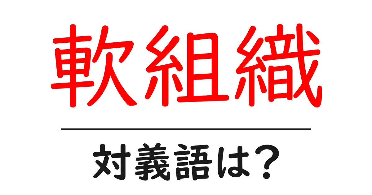 軟組織の対義語・反対語を使用例を交えて分かりやすく解説!
