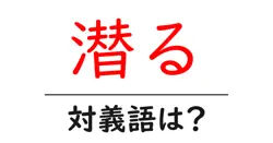 潜るの対義語・反対語を使用例を交えて分かりやすく解説！
