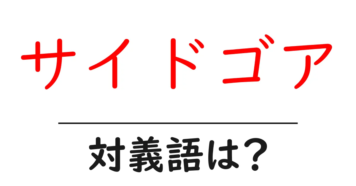 サイドゴアの対義語・反対語を使用例を交えて分かりやすく解説!