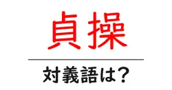 貞操の対義語・反対語を使用例を交えて分かりやすく解説！