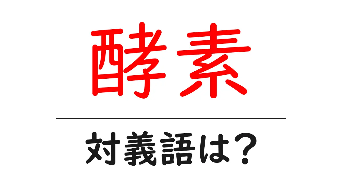 酵素の対義語・反対語を使用例を交えて分かりやすく解説!