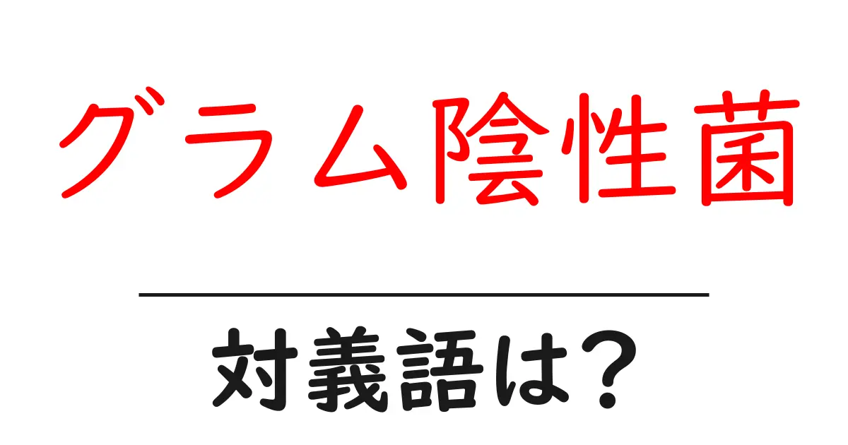 グラム陰性菌の対義語・反対語を使用例を交えて分かりやすく解説!