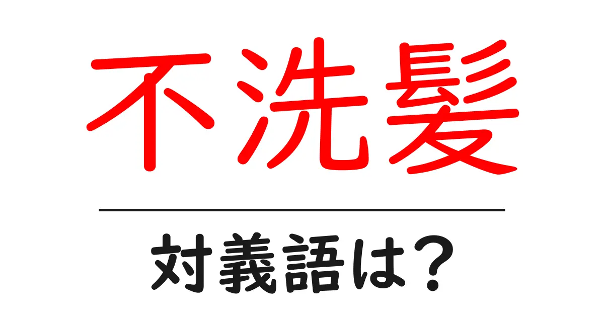 不洗髪の対義語・反対語を使用例を交えて分かりやすく解説!