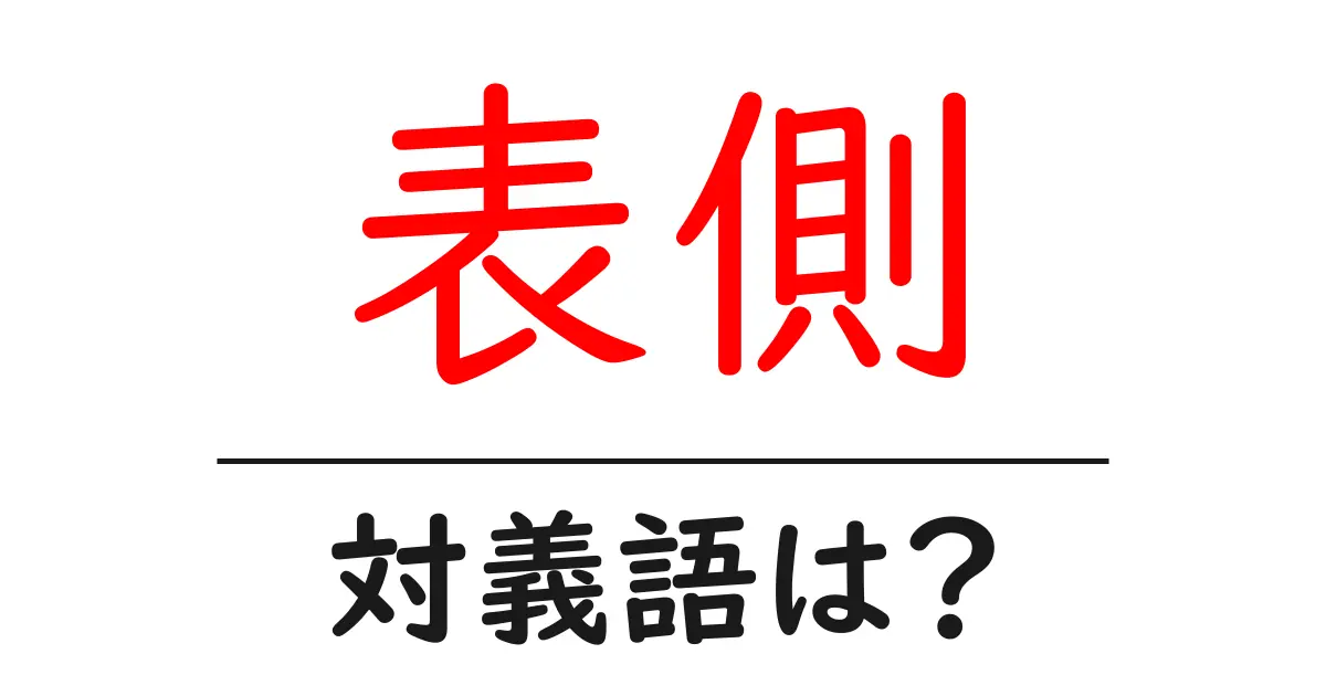 表側の対義語・反対語を使用例を交えて分かりやすく解説!