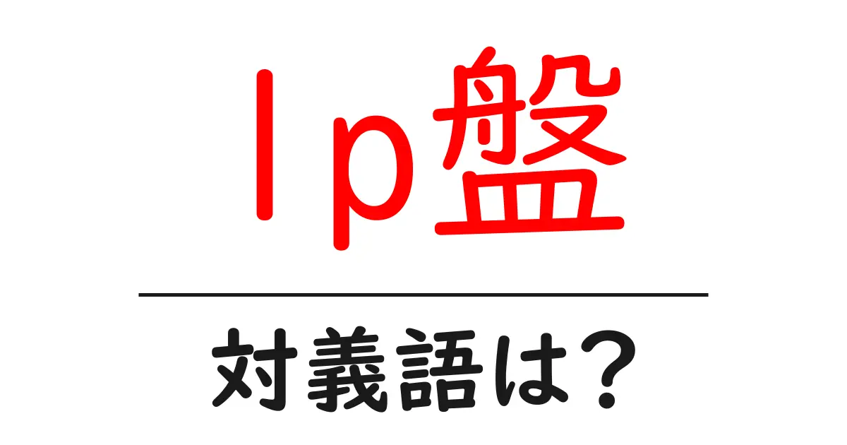 lp盤の対義語・反対語を使用例を交えて分かりやすく解説!