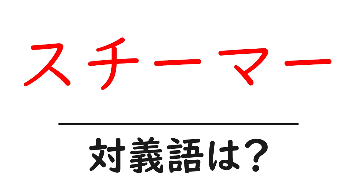 スチーマーの対義語・反対語を使用例を交えて分かりやすく解説!