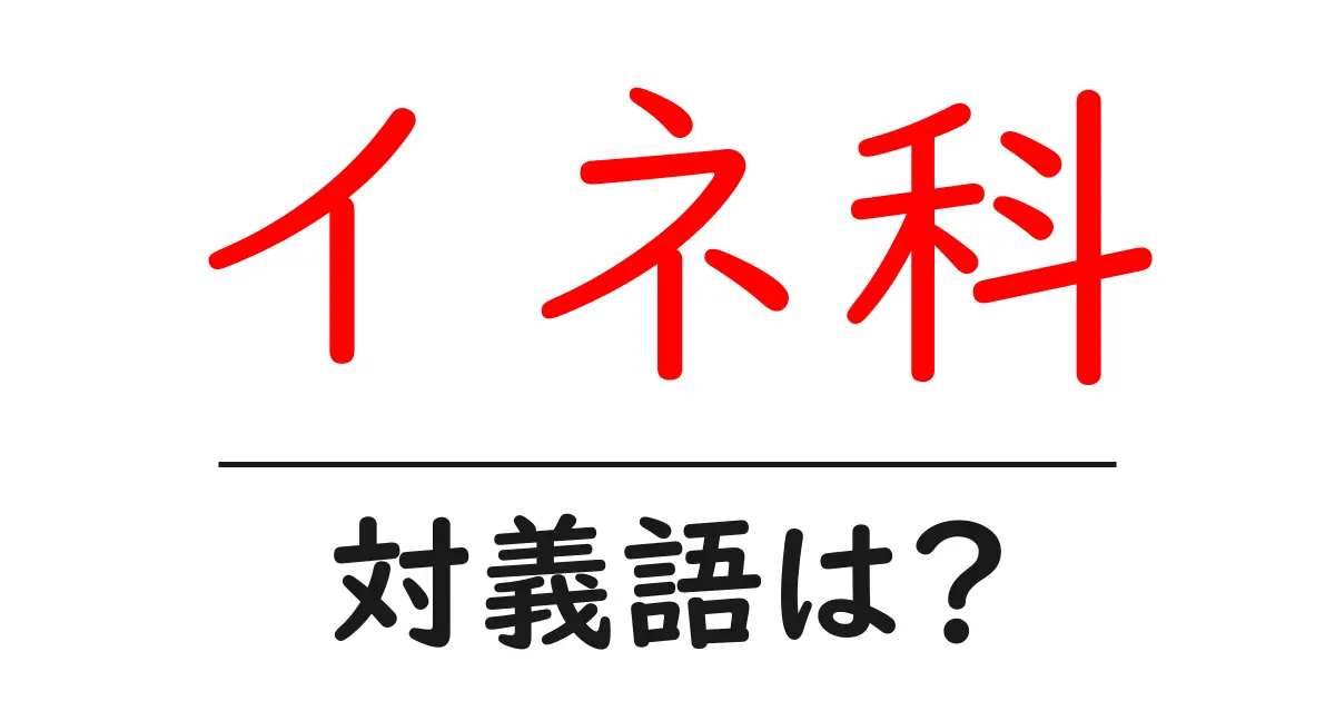 イネ科の対義語・反対語を使用例を交えて分かりやすく解説!