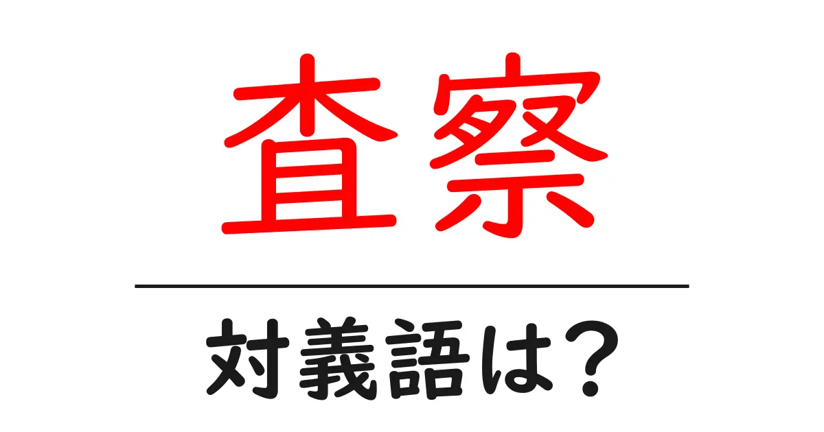 査察の対義語・反対語を使用例を交えて分かりやすく解説！