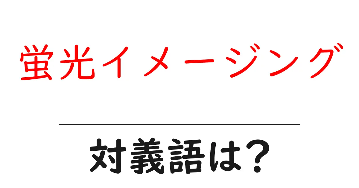 蛍光イメージングの対義語・反対語を使用例を交えて分かりやすく解説!