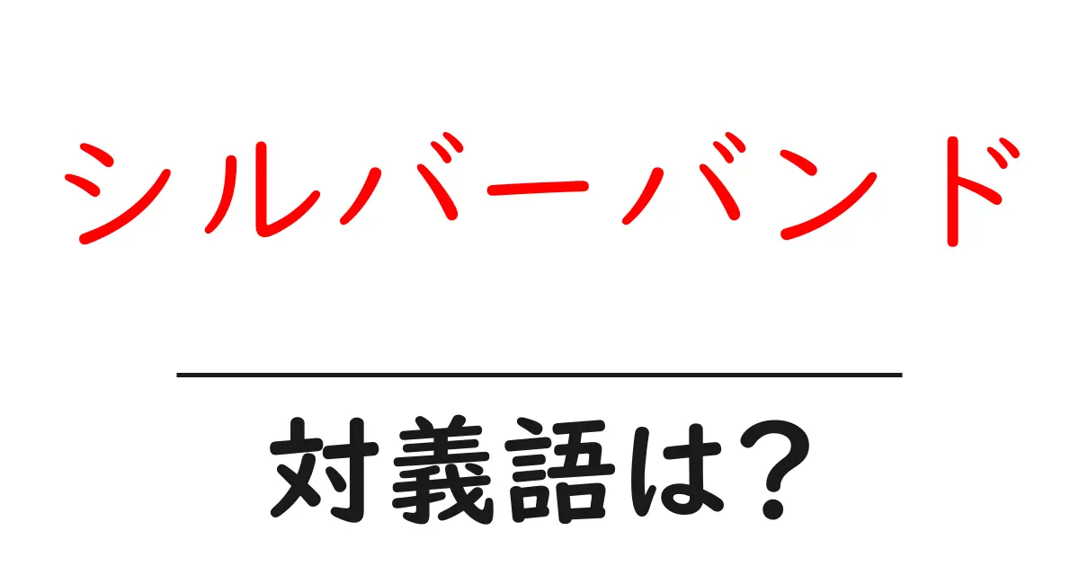 シルバーバンドの対義語・反対語を使用例を交えて分かりやすく解説!