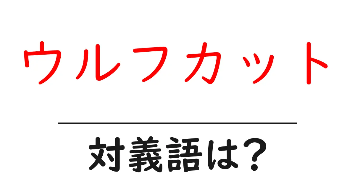 ウルフカットの対義語・反対語を使用例を交えて分かりやすく解説!
