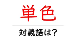 単色の対義語・反対語を使用例を交えて分かりやすく解説！