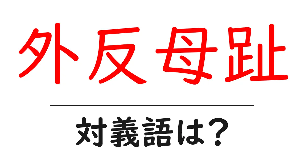外反母趾の対義語・反対語を使用例を交えて分かりやすく解説!