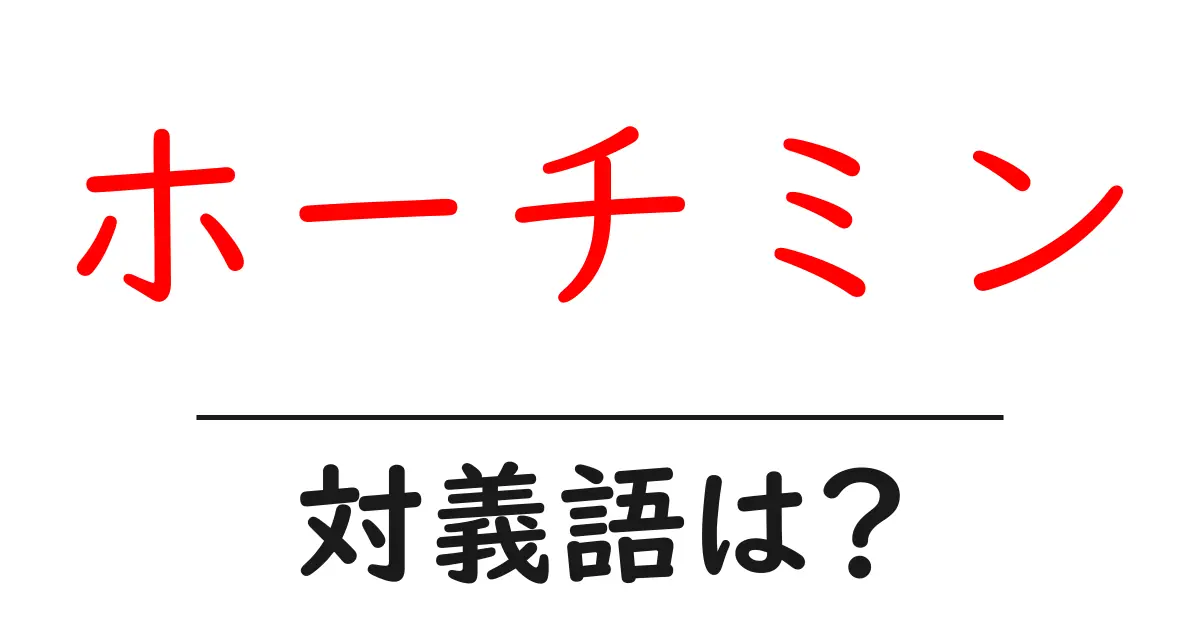 ホーチミンの対義語・反対語を使用例を交えて分かりやすく解説！