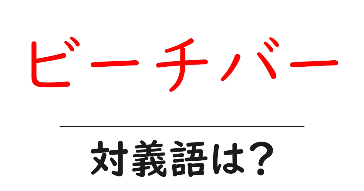 ビーチバーの対義語・反対語を使用例を交えて分かりやすく解説!