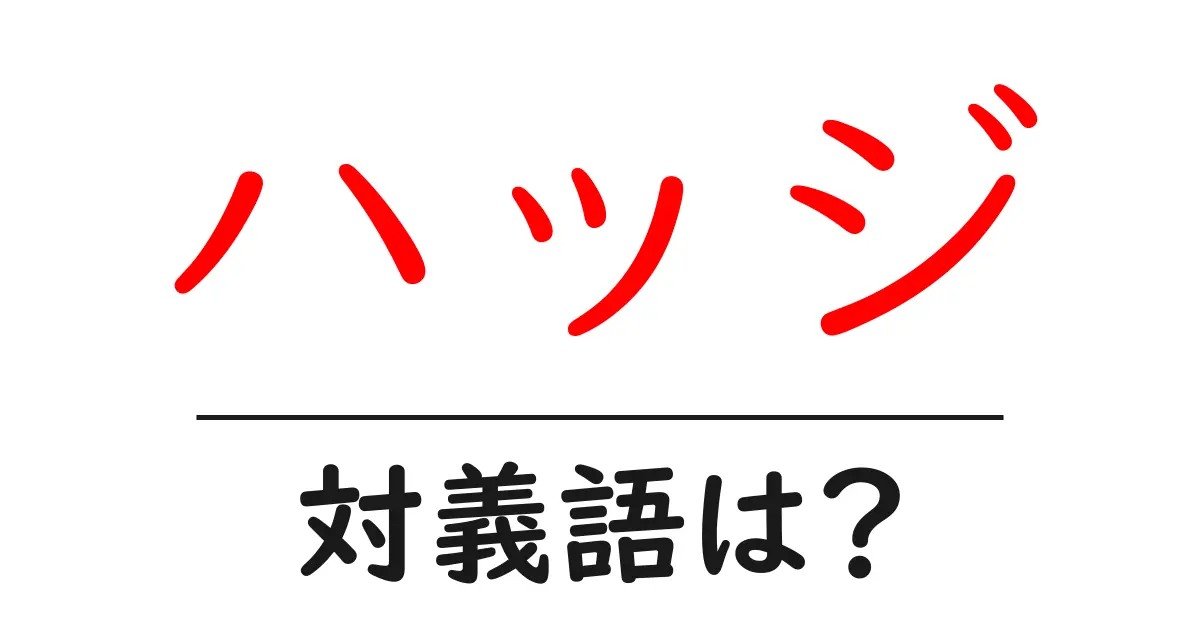 ハッジの対義語・反対語を使用例を交えて分かりやすく解説!