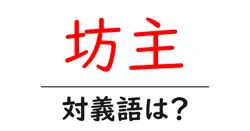 坊主の対義語・反対語を使用例を交えて分かりやすく解説！