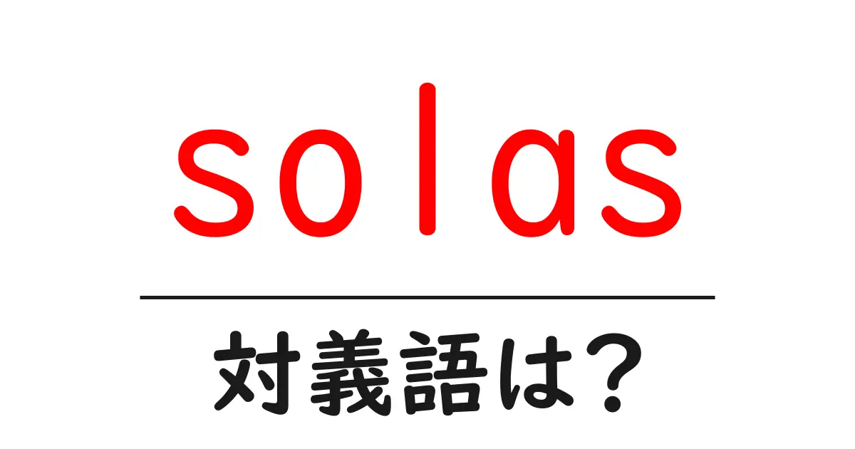 solasの対義語・反対語を使用例を交えて分かりやすく解説!