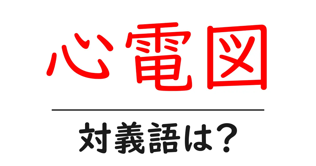 心電図の対義語・反対語を使用例を交えて分かりやすく解説!