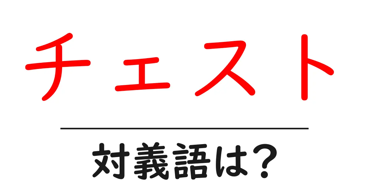 チェストの対義語・反対語を使用例を交えて分かりやすく解説!