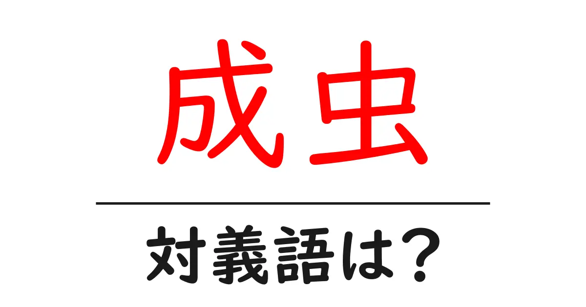 成虫の対義語・反対語を使用例を交えて分かりやすく解説!