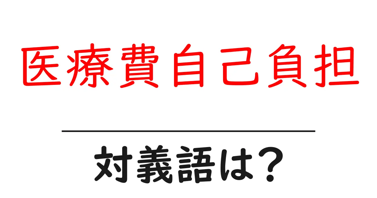 医療費自己負担の対義語・反対語を使用例を交えて分かりやすく解説!