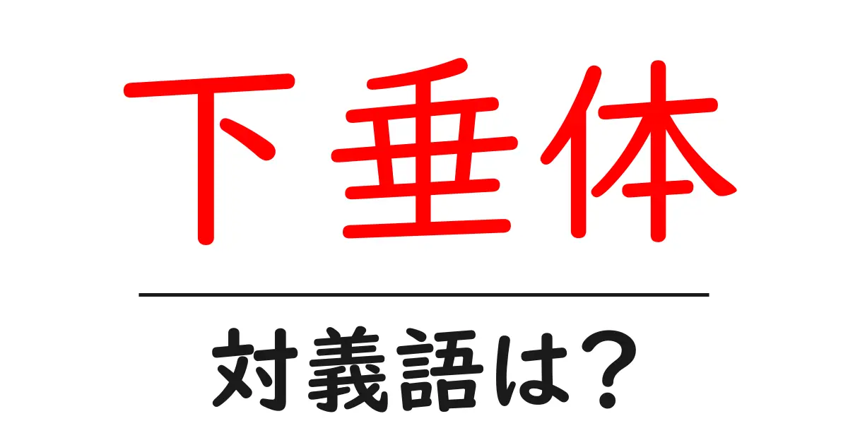 下垂体の対義語・反対語を使用例を交えて分かりやすく解説!