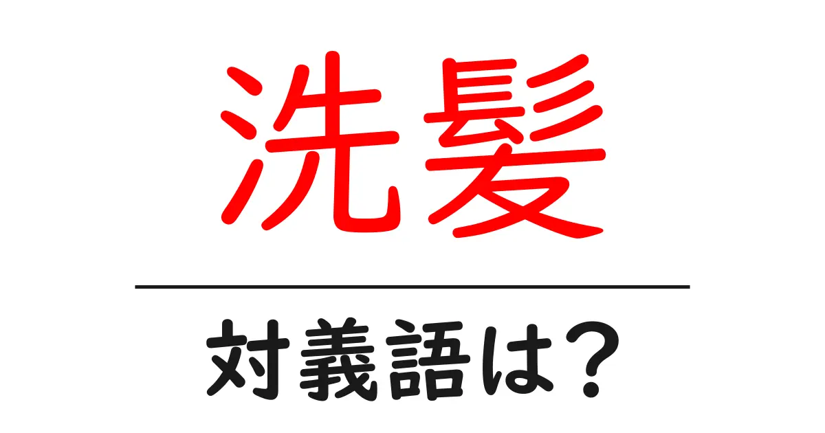 洗髪の対義語・反対語を使用例を交えて分かりやすく解説！