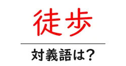 徒歩の対義語・反対語を使用例を交えて分かりやすく解説！
