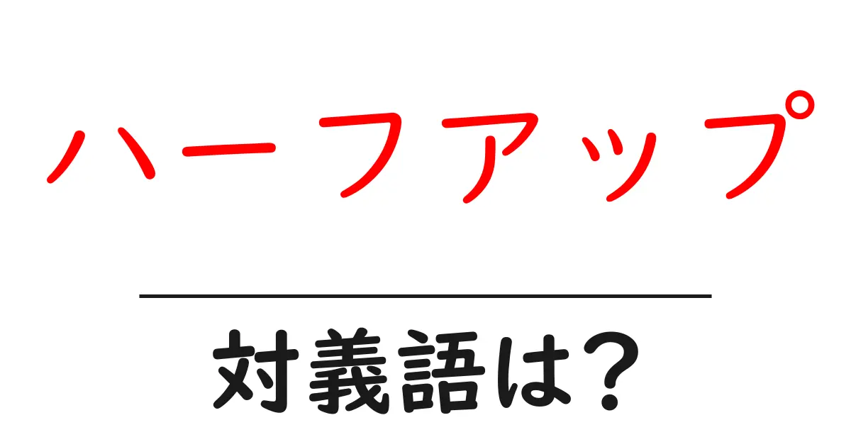 ハーフアップの対義語・反対語を使用例を交えて分かりやすく解説!