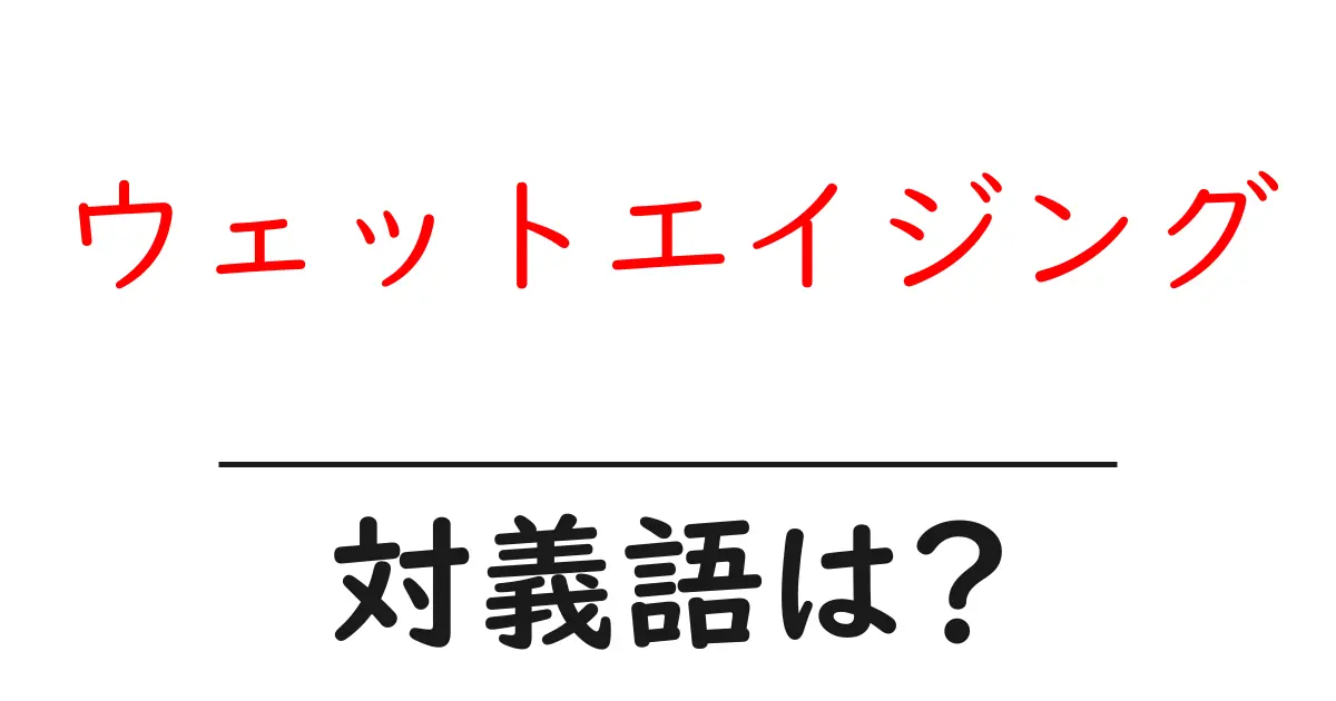 ウェットエイジングの対義語・反対語を使用例を交えて分かりやすく解説!
