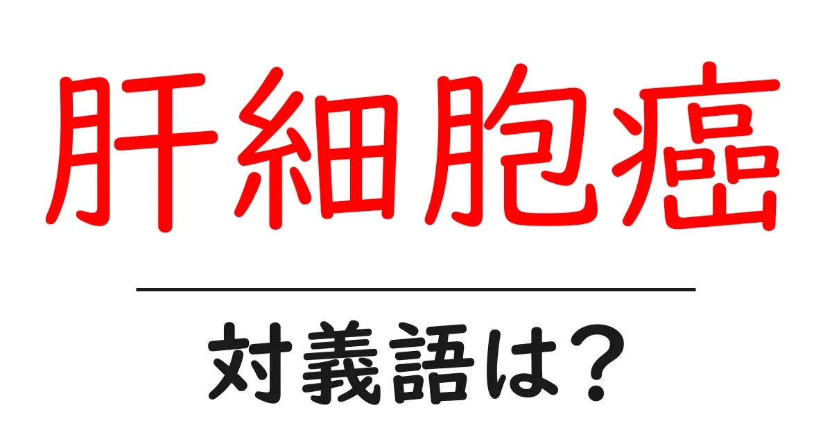 肝細胞癌の対義語・反対語を使用例を交えて分かりやすく解説！