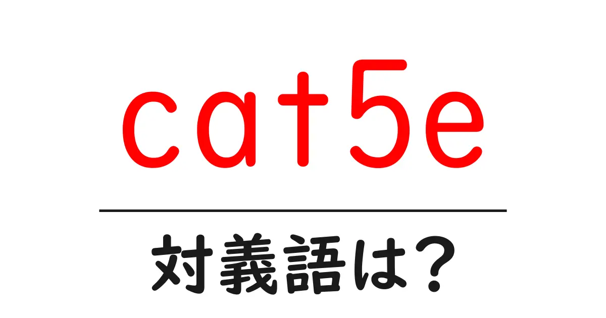 cat5eの対義語・反対語を使用例を交えて分かりやすく解説！