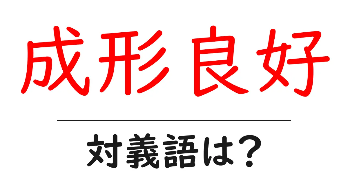 成形良好の対義語・反対語を使用例を交えて分かりやすく解説!