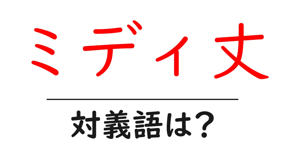 ミディ丈の対義語・反対語を使用例を交えて分かりやすく解説!