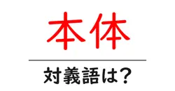 本体の対義語・反対語を使用例を交えて分かりやすく解説！