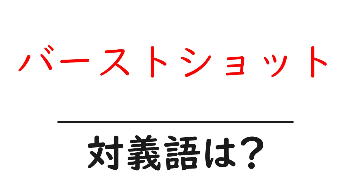 バーストショットの対義語・反対語を使用例を交えて分かりやすく解説!