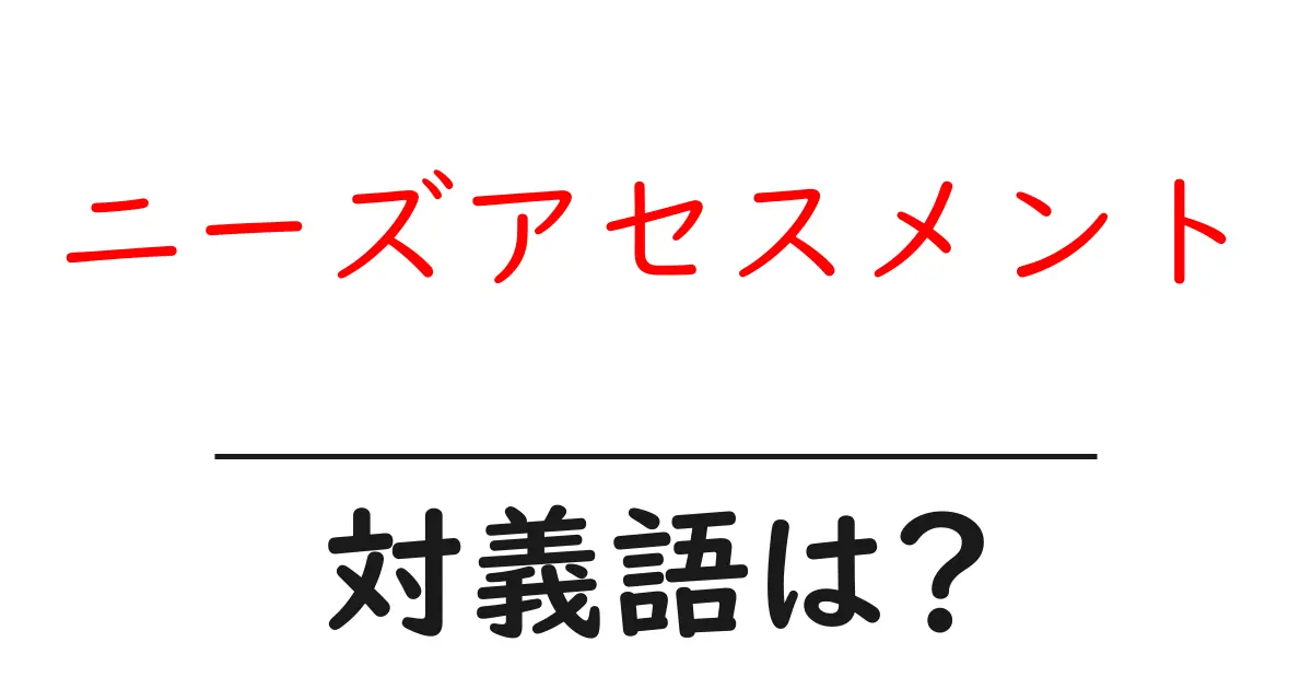 ニーズアセスメントの対義語・反対語を使用例を交えて分かりやすく解説!