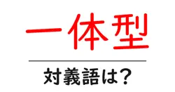一体型の対義語・反対語を使用例を交えて分かりやすく解説！