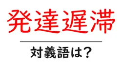発達遅滞の対義語・反対語を使用例を交えて分かりやすく解説！