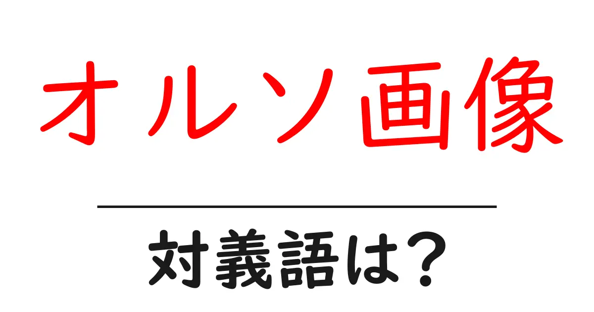 オルソ画像の対義語・反対語を使用例を交えて分かりやすく解説!