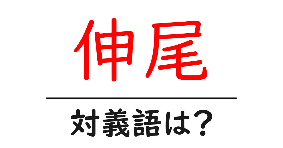 伸尾の対義語・反対語を使用例を交えて分かりやすく解説!