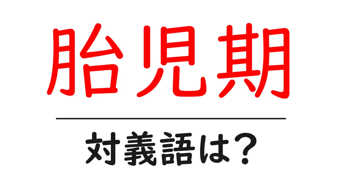 胎児期の対義語・反対語を使用例を交えて分かりやすく解説!