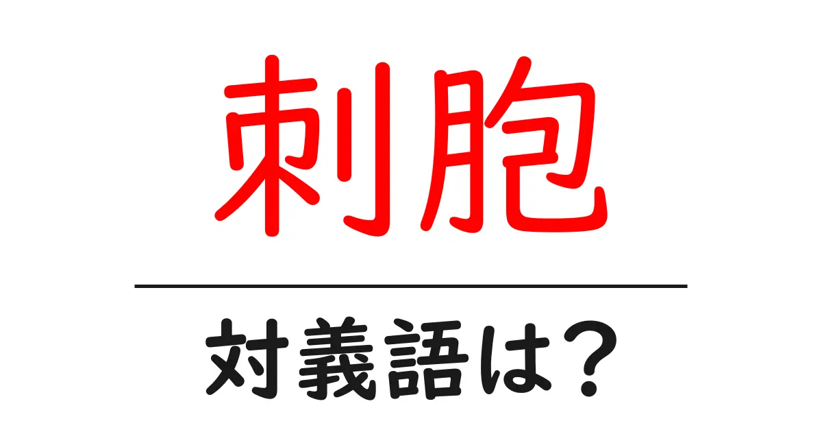 刺胞の対義語・反対語を使用例を交えて分かりやすく解説!
