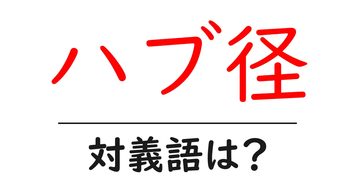 ハブ径の対義語・反対語を使用例を交えて分かりやすく解説!