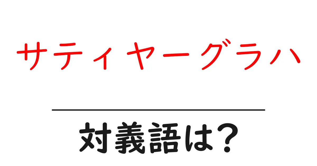 サティヤーグラハの対義語・反対語を使用例を交えて分かりやすく解説！
