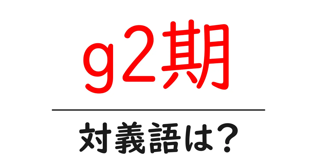 g2期の対義語・反対語を使用例を交えて分かりやすく解説!