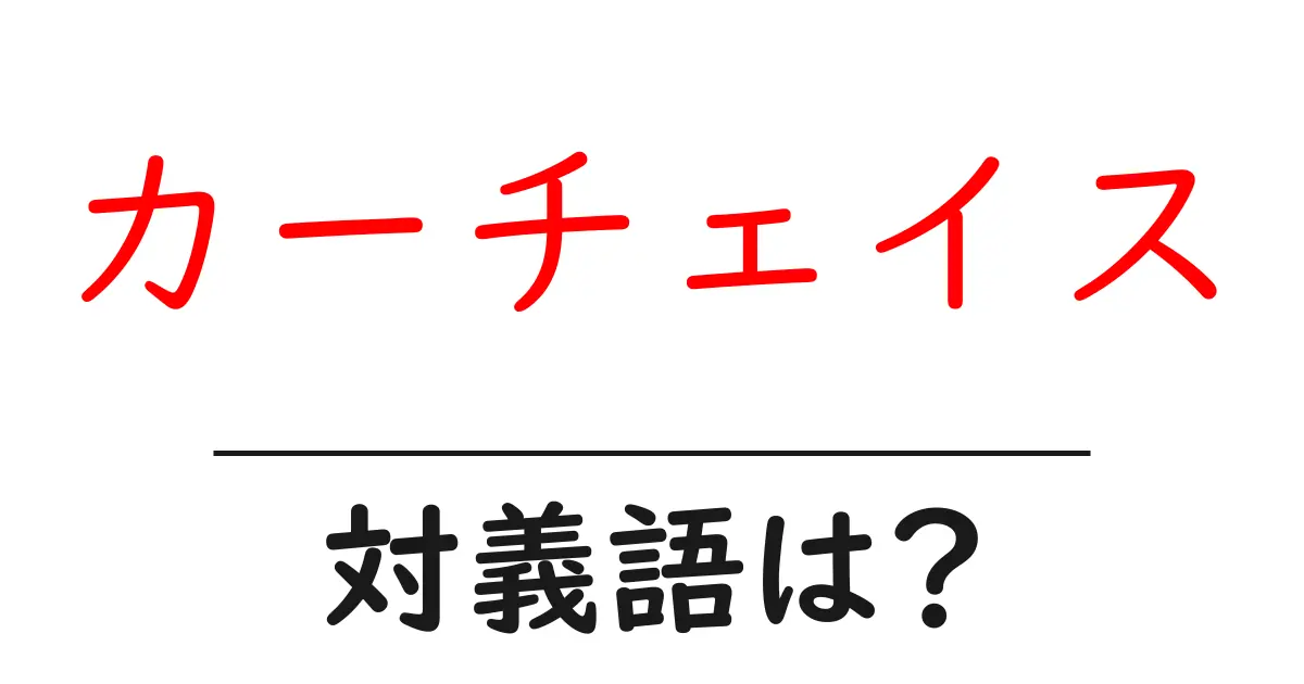 カーチェイスの対義語・反対語を使用例を交えて分かりやすく解説!
